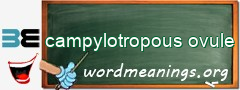 WordMeaning blackboard for campylotropous ovule